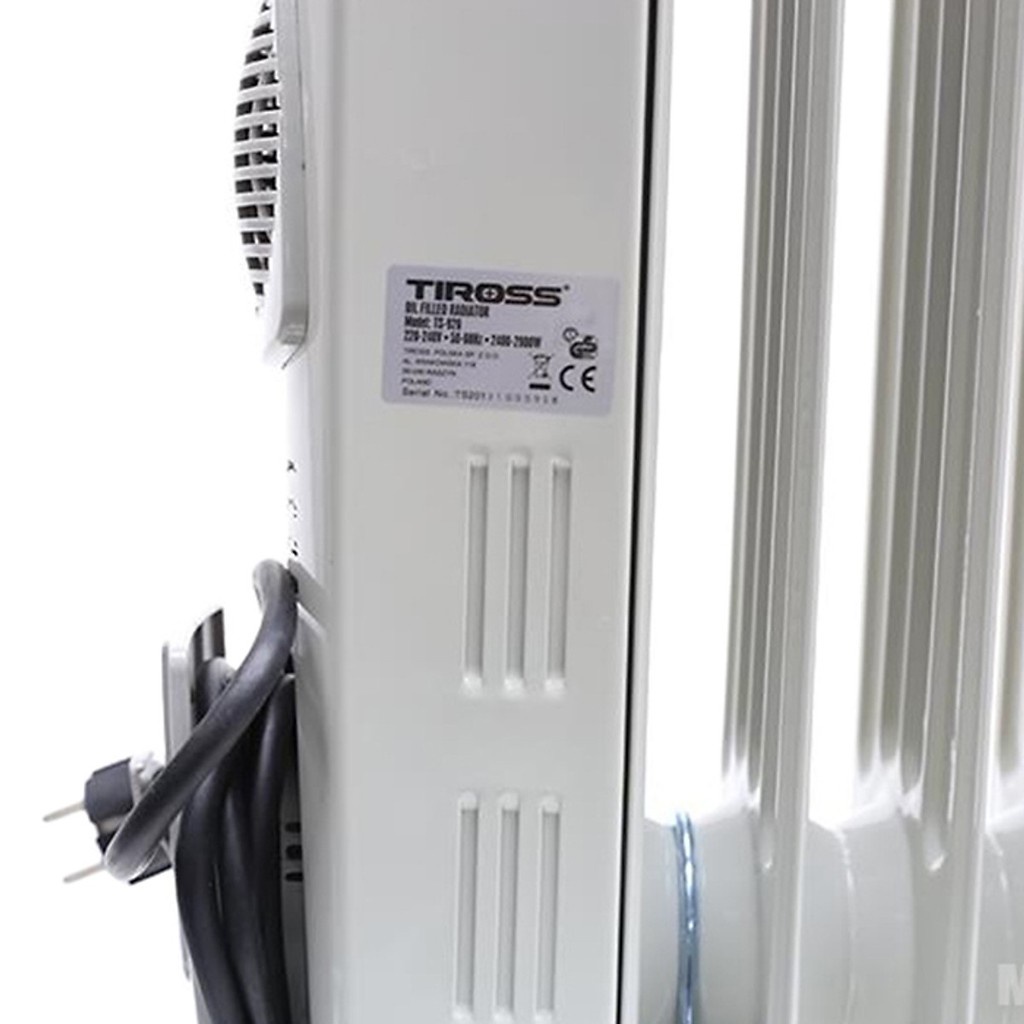 [TS926] Máy sưởi dầu TIROSS TS-926, 13 thanh, quạt thổi, giá phơi