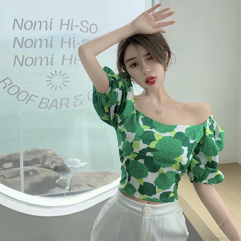 Áo Voan Tay Ngắn Cổ Vuông Dáng Ôm Quyến Rũ Trẻ Trung Cho Bạn Gái | BigBuy360 - bigbuy360.vn