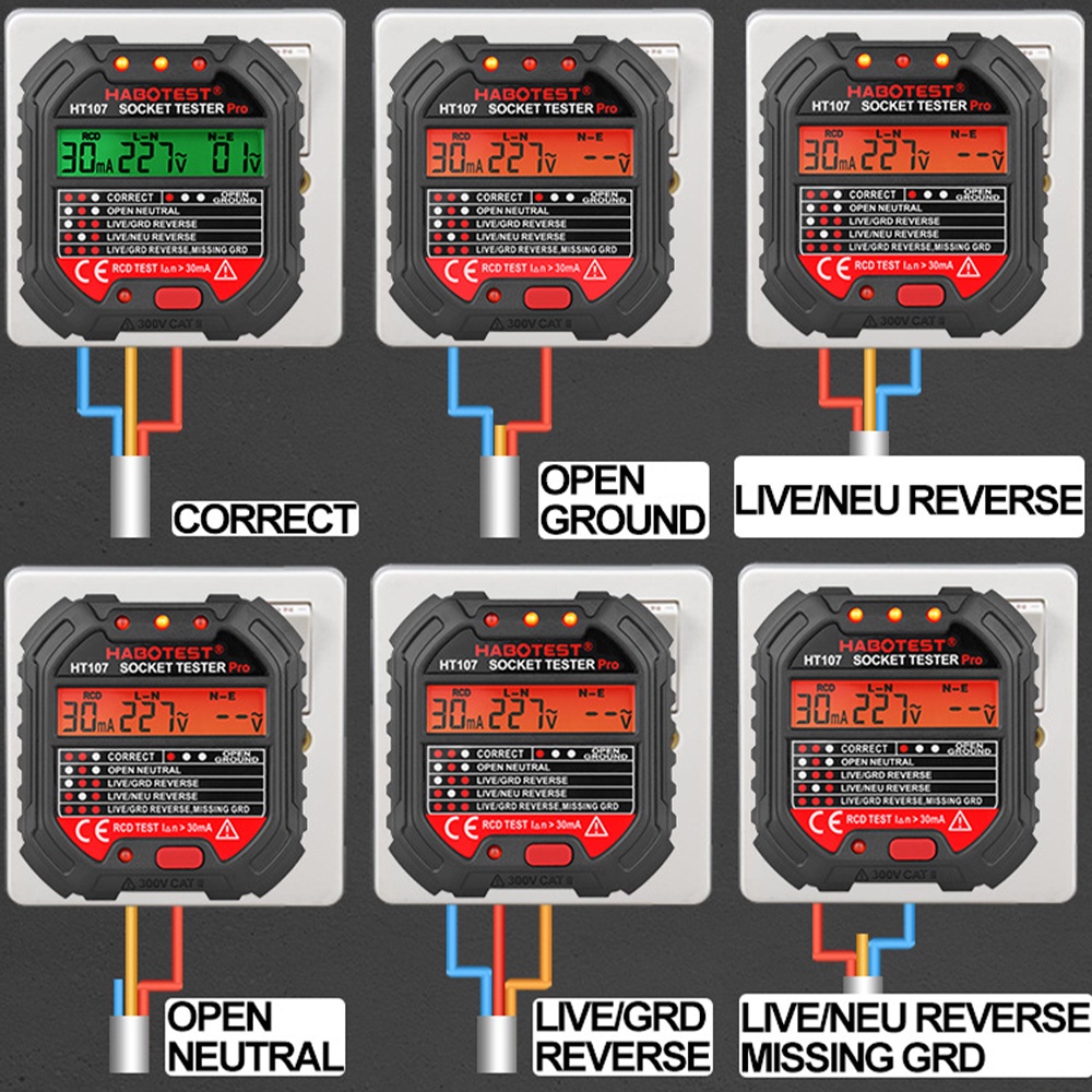 Vạn Năng Kế Kỹ Thuật Số Ziqucu HT107 Màn Hình LCD