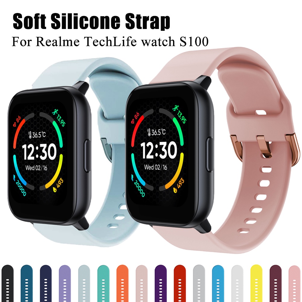 Dây Đeo Silicon Nhiều Màu Sắc Cho Đồng Hồ Thể Thao Realme TechLife watch S100