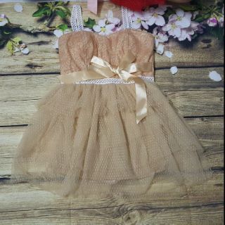 Đầm ren tầng hai dây