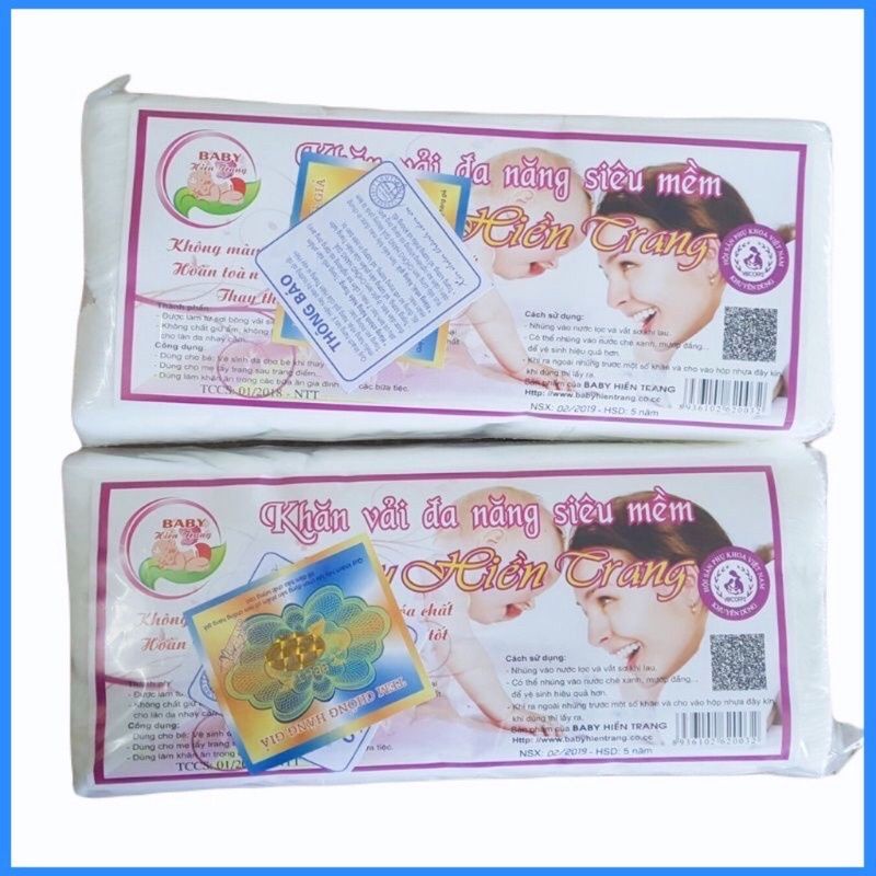 (Gói 170gr) Khăn Vải Khô Đa Năng Baby Hiền Trang, Mềm, An Toàn Dùng Cho Bé Và Gia Đình