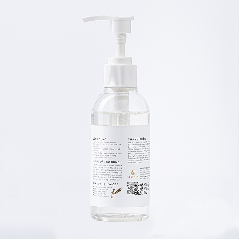 Gel Rửa Mặt Ngừa Mụn, Sạch Nhờn, Se Khít Lỗ Chân Lông Yến Mạch Wicbe 150g - Sosenco | BigBuy360 - bigbuy360.vn