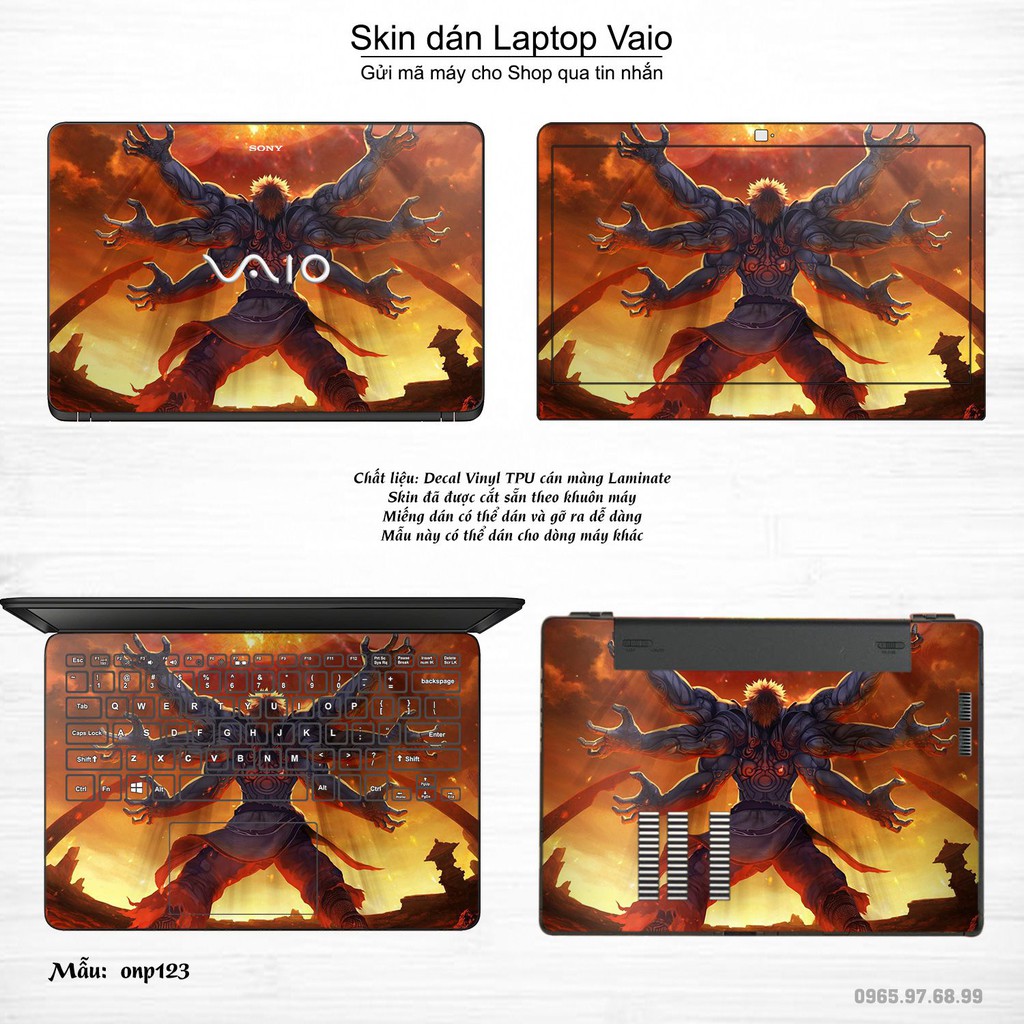 Skin dán Laptop Sony Vaio in hình One Piece nhiều mẫu 14 (inbox mã máy cho Shop)