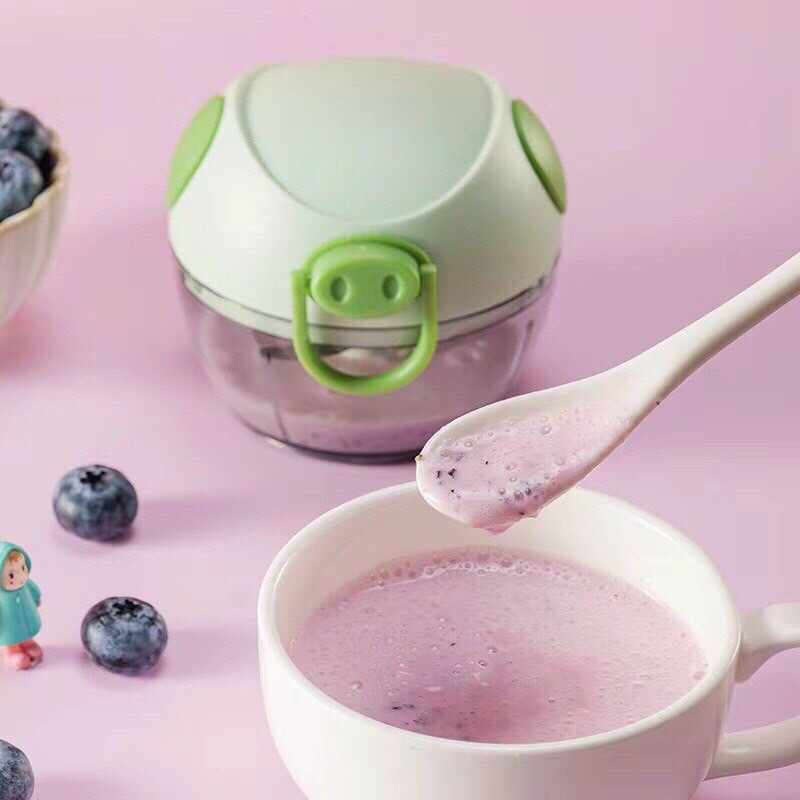 ❤️Hình Heo❤️Máy Xay Tỏi Ớt, Đồ Ăn Dặm Cầm Tay Mini Kute