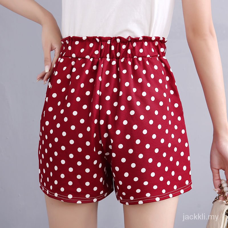 Quần Short Ngủ Lưng Cao Dáng Rộng Họa Tiết Chấm Bi Thời Trang Mùa Hè Cho Nữ 2021 | BigBuy360 - bigbuy360.vn