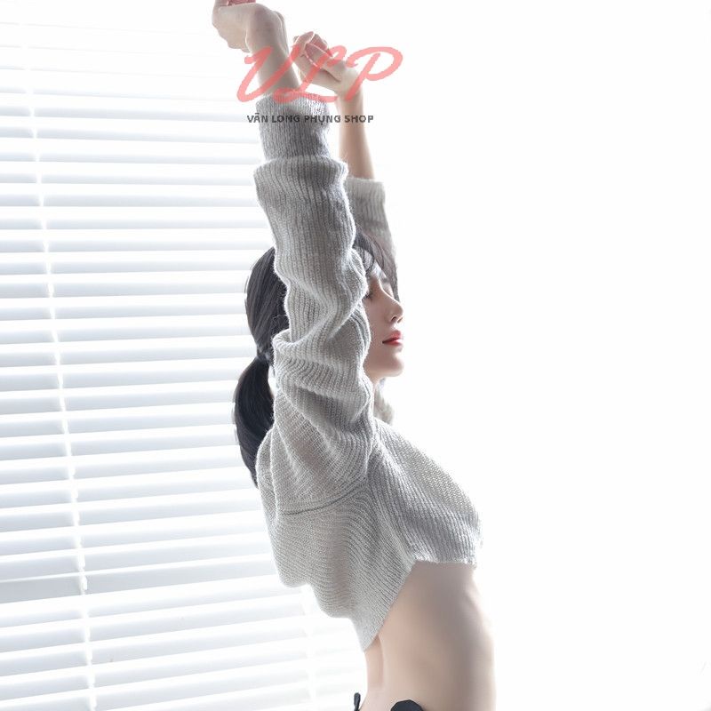 [BIGSIZE_75KG]_DN62-AO_Áo len ngủ croptop sexy