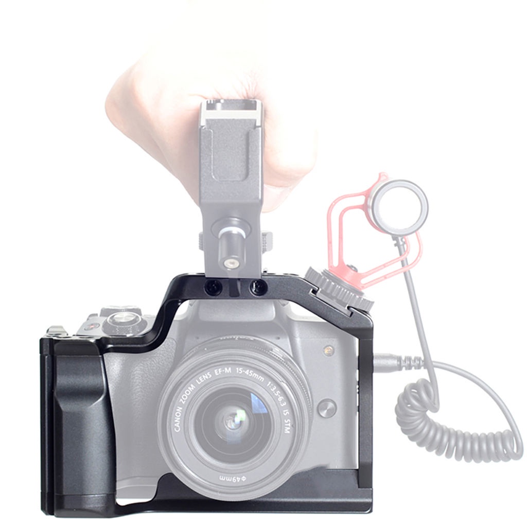 Khung Gắn Máy Ảnh Canon EOS M50 M5 M50II Tích Hợp Cold Shoe