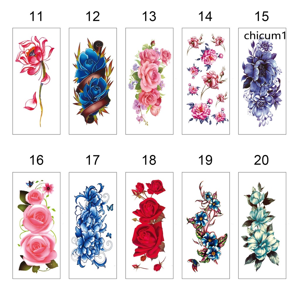 Hình Xăm Dán Tạm Thời Tự Dính Không Gây Kích Ứng Nhiều Màu Sắc Tươi Sáng Dành Cho Người Lớn