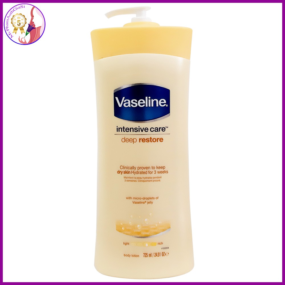 Sữa Dưỡng Thể VASELINE Màu Vàng Chuyên Dưỡng Ẩm Mềm Mịn Da 725ml Made in INDIA