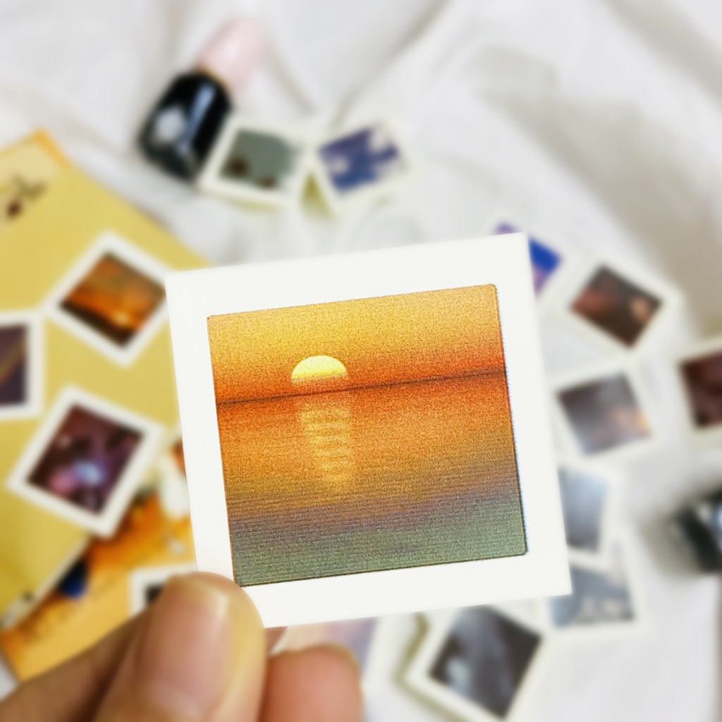 Bộ 20 sticker lomo sky, bầu trời đẹp dán trang trí Bullet Journal,laptop, máy tính bỏ túi, vali, điện thoại