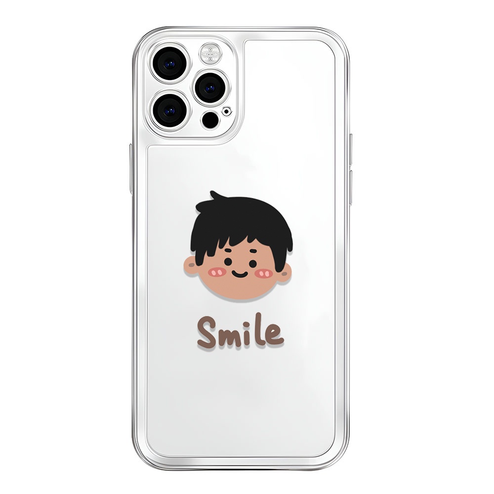 Ốp Điện Thoại Trong Suốt In Hình Bé Trai Bé Gái Cho iphone 14ProMax 14Plus 13 11 12 7 Plus X XR