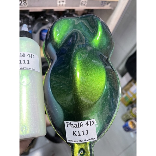 Màu Sơn Phale 4D-K111 cao cấp ( Phủ 2 nền trắng và đen ( Sơn Oto Xe Máy ) Đóng chai 100gam( 1 lạng ) MotokieuMaiThànhĐạt