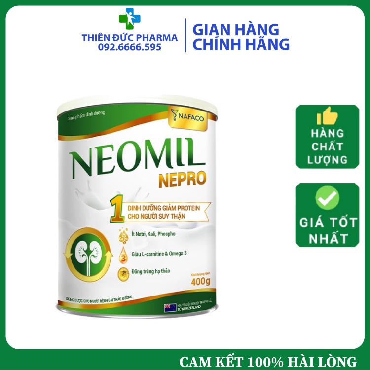 Sữa Bột Neomil Nepro – Cung Cấp Dinh Dưỡng Giúp Giảm Protein Cho Người Suy Thận