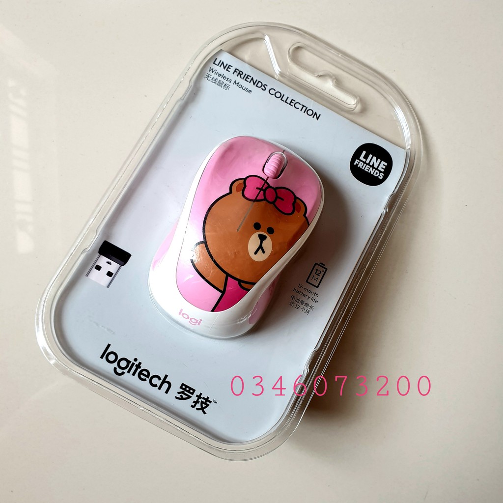 [Mã ELMS5 giảm 7% đơn 300K] Chuột ko dây Logitech Line Friends Collection