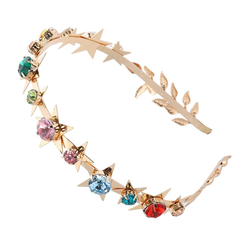 Băng đô kim loại đính đá phong cách thời trang cổ điển