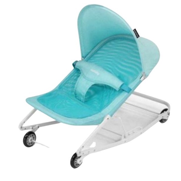 Ghế nhún bập bênh Seebaby R1 3 tư thế nằm + 2 chế độ ngồi có 4 bánh xe dùng cho bé chơi hoặc ăn dặm (Kèm màn che)