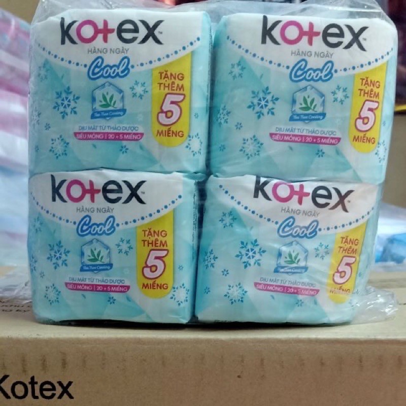 Băng vệ sinh Kotex Cool hằng ngày gói 20 miếng