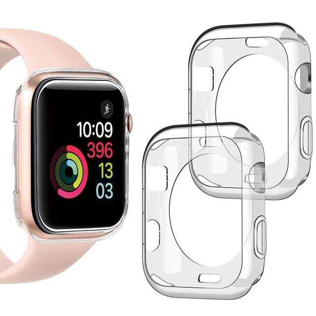 Ốp Bảo Vệ Đồng Hồ Bằng Silicon Mềm Chống Trầy Xước Cho Apple Watch 41MM 45MM 7 6 5 41 45 40 44 42 38 MM iWatch Series 7 6 SE 5 4 3 2