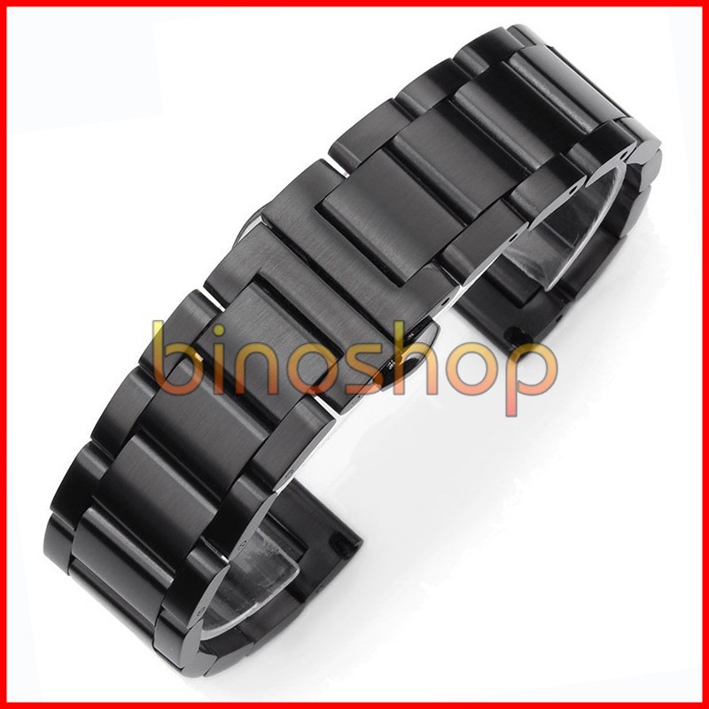 Dây đeo đồng hồ kim loại nhám 18/20/22mm