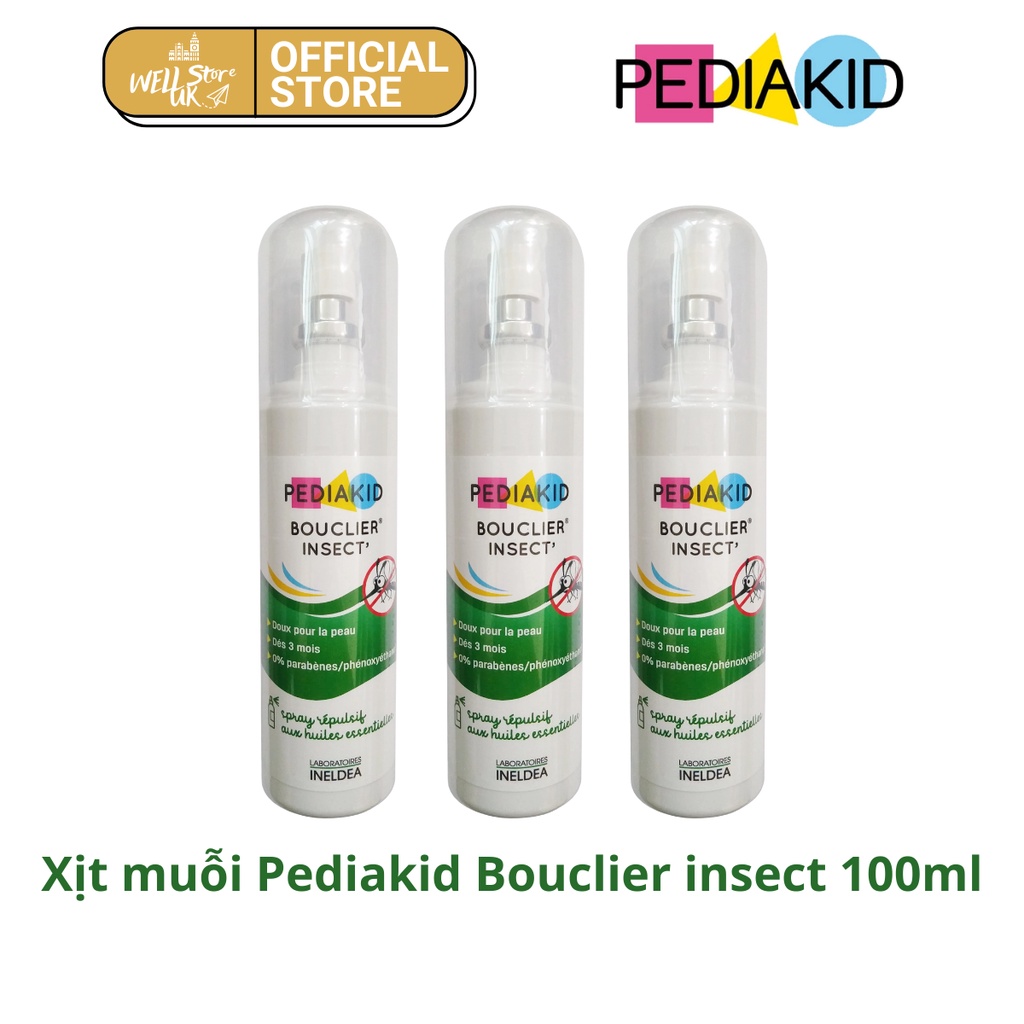 PHÁP- Xịt muỗi đốt, vết côn trùng cắn cho bé Pediakid bounclier insect chai 100ml