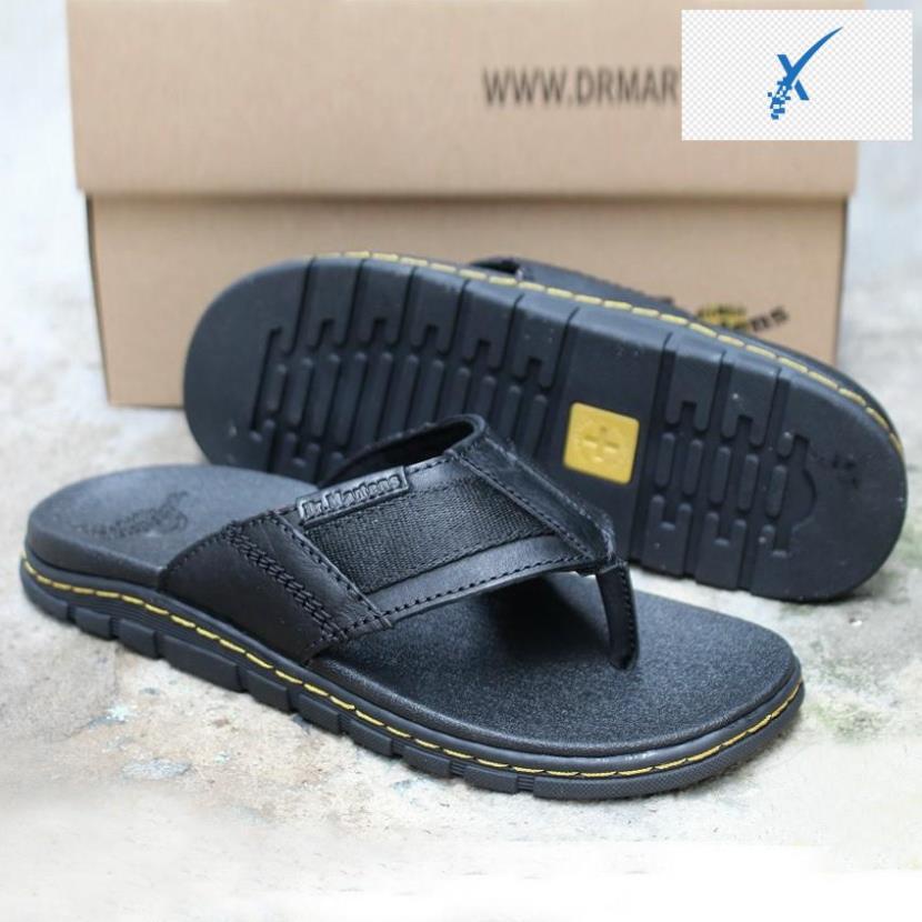 Dép Nam Đế Cao Doctor Dr Martens Chính Hãng ThaiLand, Dép Da Bò Nam Quai Kẹp FullBox Dr7