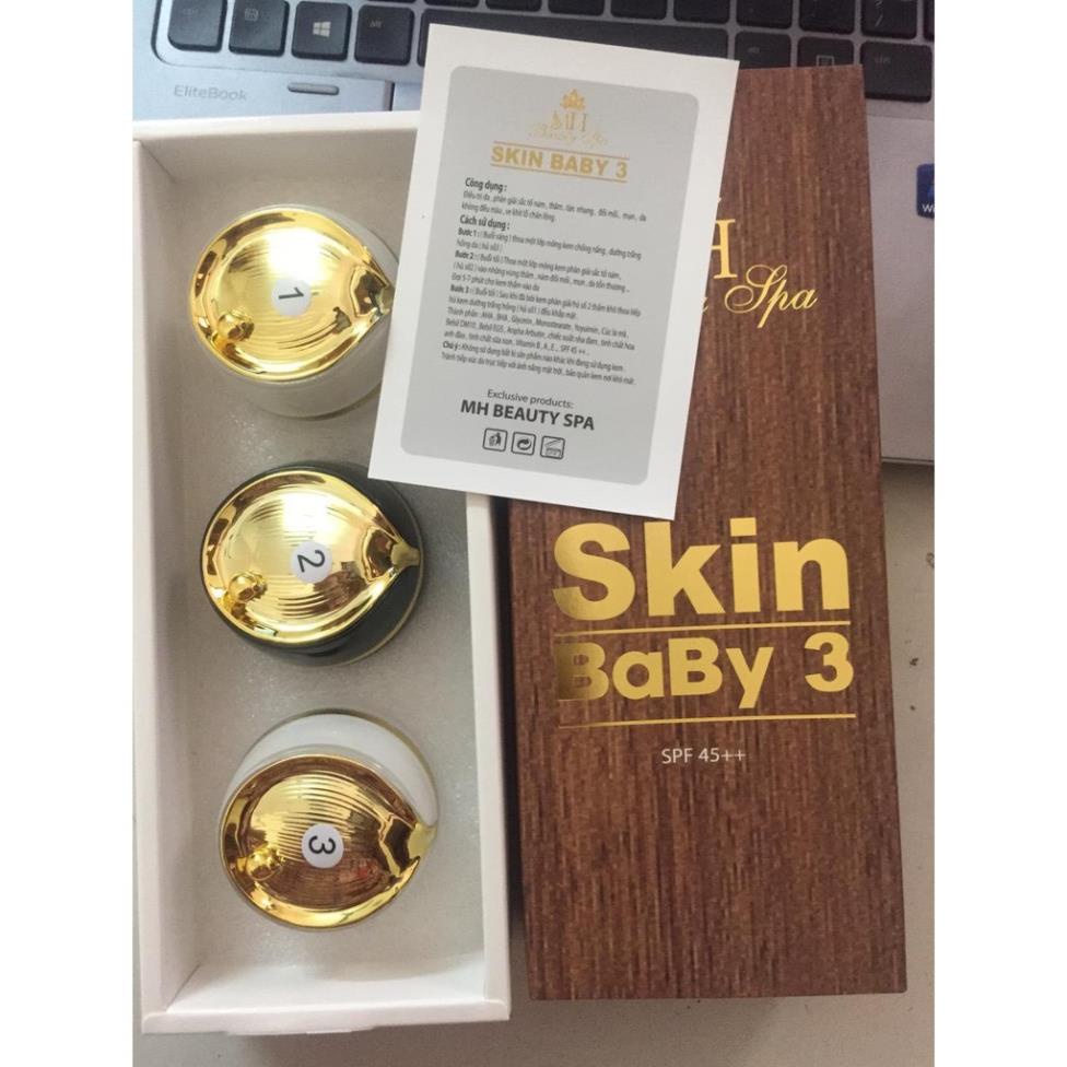 Bộ Sản Phẩm Skin baby 3, Mờ Nám Sạm, Da Trắng Hồng Tự Nhiên Và Căng Bóng Mh Beauty Spa