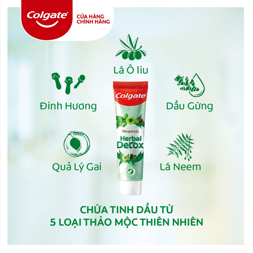 [Mã FMCGCOL giảm 8% đơn 250K] Bộ 2 kem đánh răng Colgate thảo mộc thiên nhiên Herbal Detox 120g/tuýp