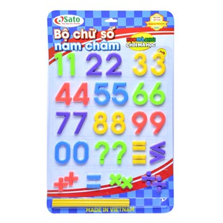 Bộ số nam châm và que tính học toán cho bé