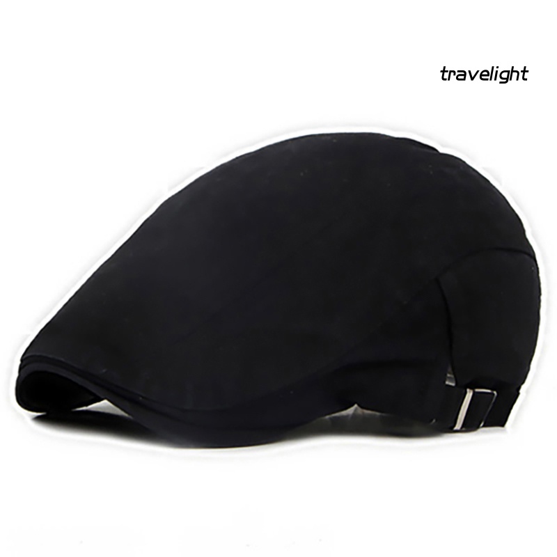 [Travelight] Mũ beret vải cotton màu trơn cổ điển thời trang cho nam