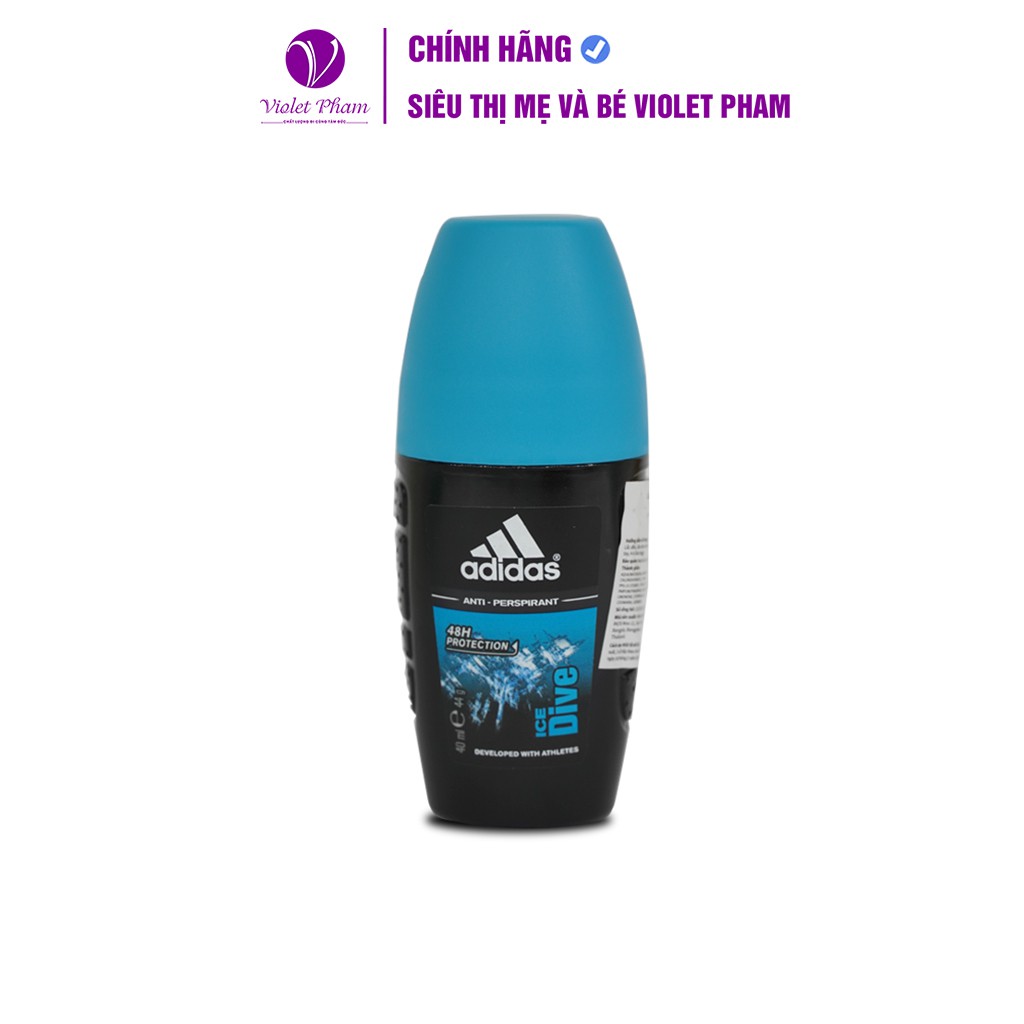 Lăn Khử Mùi Nam Ngăn Mồ Hôi Adidas Ice Dive 40ml