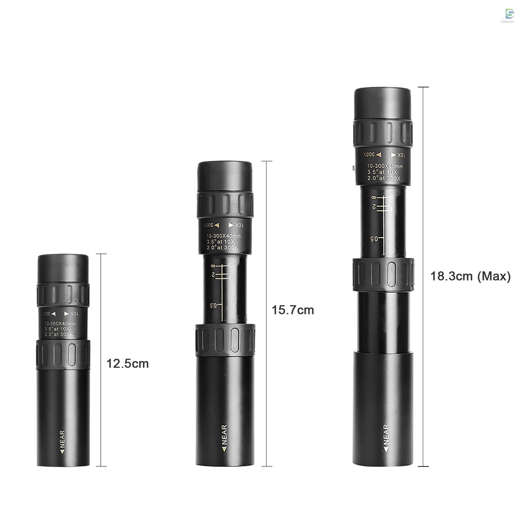 Set 10X-300X kính viễn vọng mini chống nước BAK4 Prisms kèm giá đỡ điện thoại tiện dụng