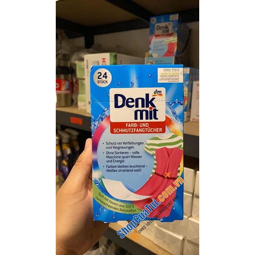 Giấy hút màu và chống phai màu quần áo Denkmit [24 tờ] - Hàng Đức