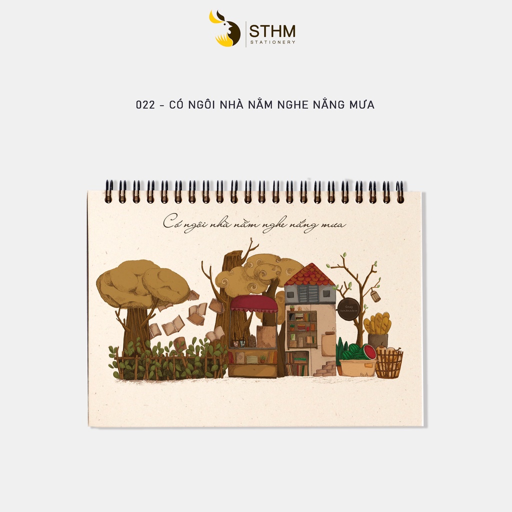 CÓ NGÔI NHÀ NẰM NGHE NẮNG MƯA - Sổ tay bìa cứng - A5 - 022 - STHM stationery