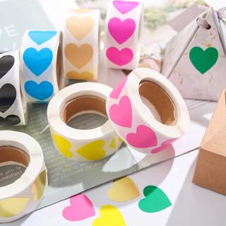 500 PC / cuộn Tình yêu hình trái tim Nhãn Sticker Gói quà tặng Bao bì Con dấu Nhãn Sinh nhật Cung cấp Văn phòng phẩm