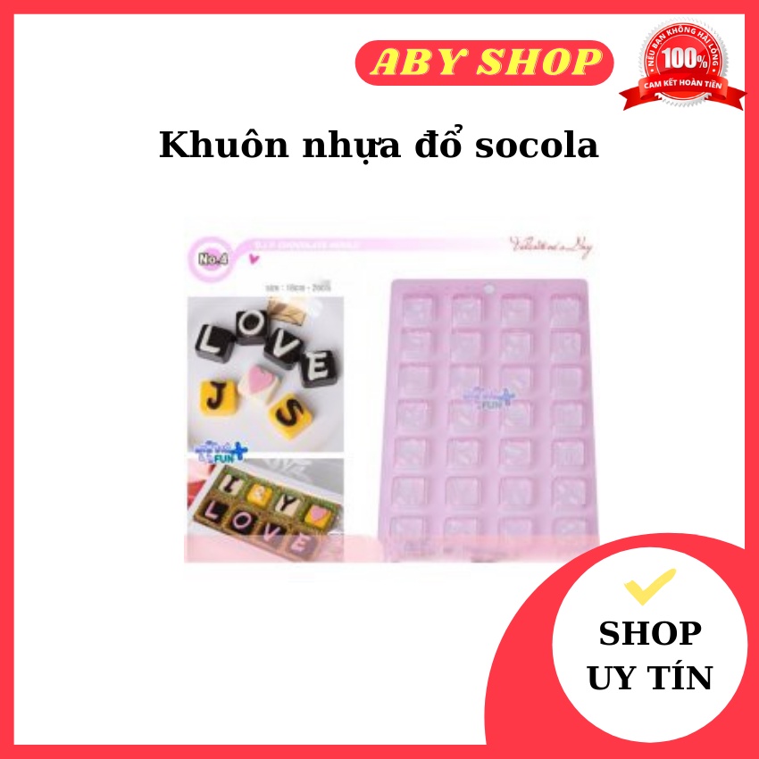 Khuôn nhựa đổ socola ⚡ HÀNG LOẠI 1 ⚡ khuôn nhựa đổ chữ nổi trái tim Hàn Quốc