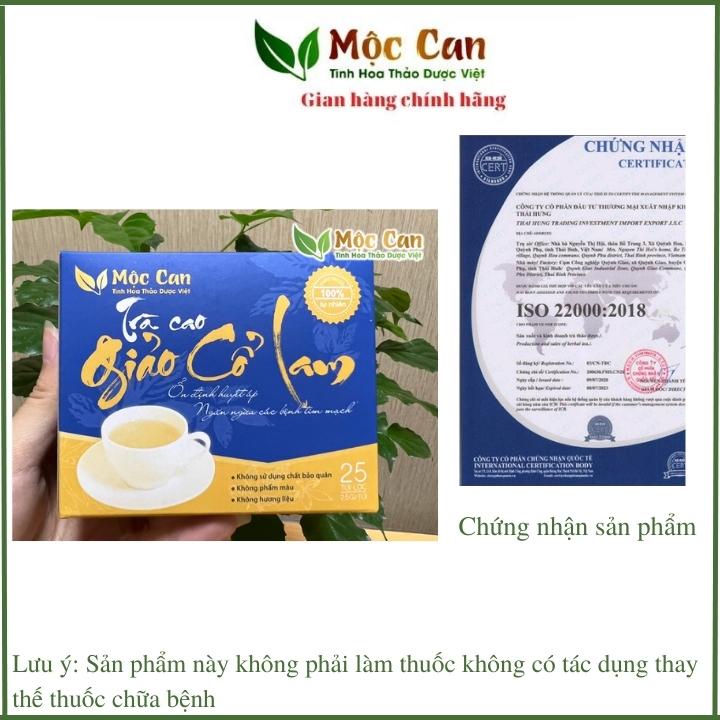 Trà Cao Giảo Cổ Lam Giúp hạ và ổn định huyết áp, giảm mỡ máu, xơ vữa động mạch hộp 25 túi lọc