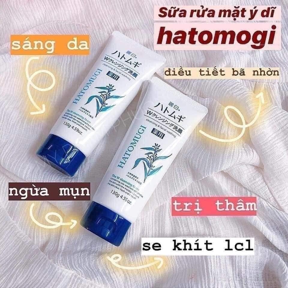 Sữa rửa mặt hạt ý dĩ Hatomugi The W Cleansing foam Nhật Bản