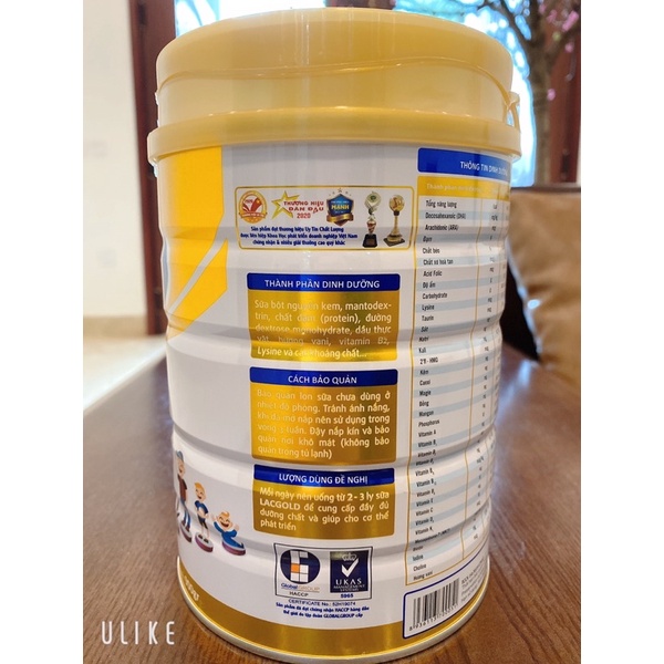 Sữa bột Lacgold Pedia 900g