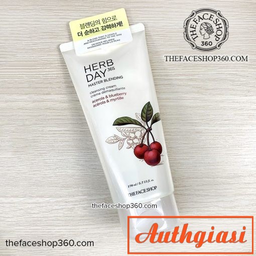 Kem tẩy trang The Face Shop Herb Day 365 Master Blending Cleansing Cream TFS làm sạch sâu KTT 170ml | BigBuy360 - bigbuy360.vn