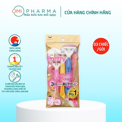 Dao Cạo Lông Toàn Thân S Select Nhật Bản (3 Chiếc/Gói)