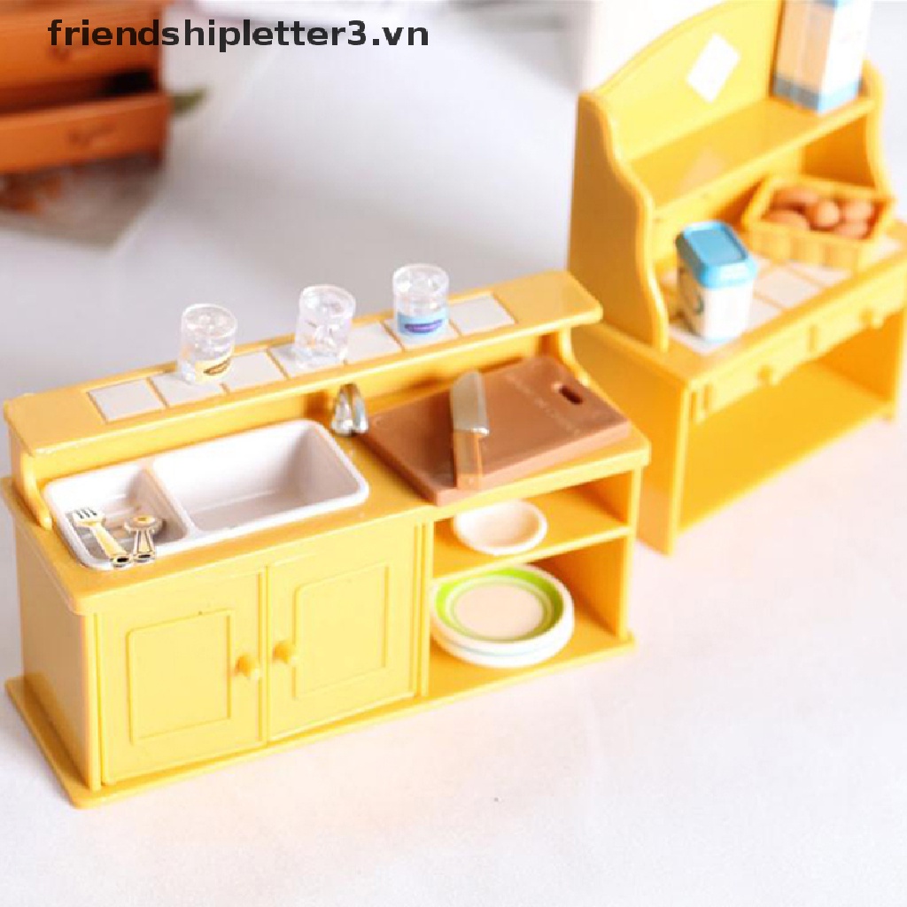 Mô Hình Nhà Bếp Bằng Nhựa Tỉ Lệ 1 / 12 Trang Trí Nhà Búp Bê