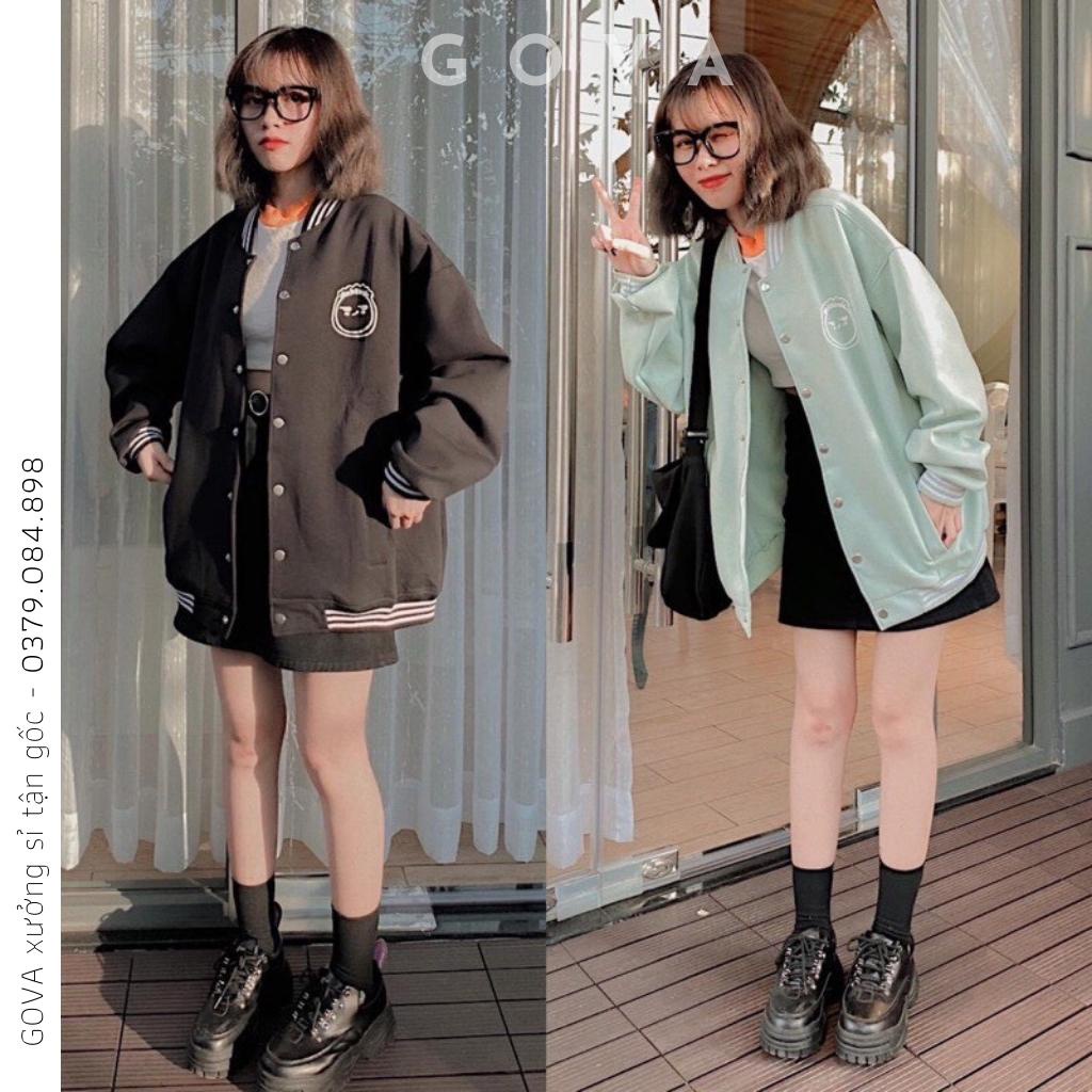 Áo Koác Bomber nỉ TÓC XOĂN form rộng Unisex AKN7 GOVA Mẫu Hot vừa về XƯỞNG SỈ GOVA