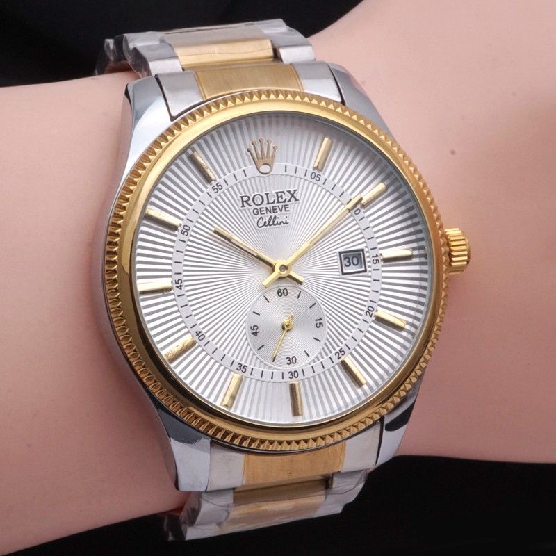 Đồng Hồ Chống Nước Cho Nam Rolex Geneve 2053 Chrono Seconds