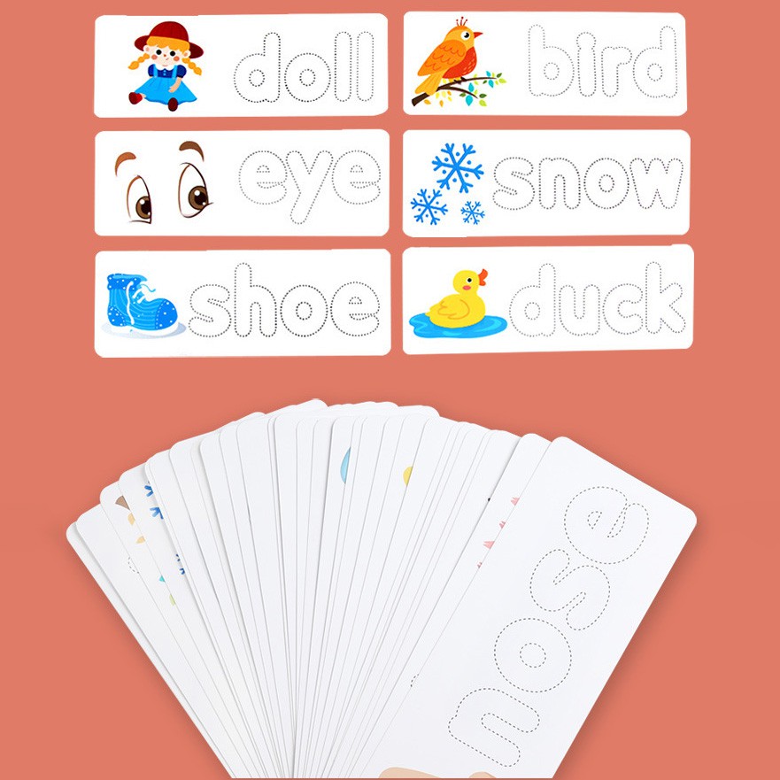 Bộ Ghép Chữ Bằng Gỗ Spelling Game KB216078 Bảng Chữ Cái Tiếng Anh Nitkids Có Thẻ Hình Học Từ Vựng Cho Bé
