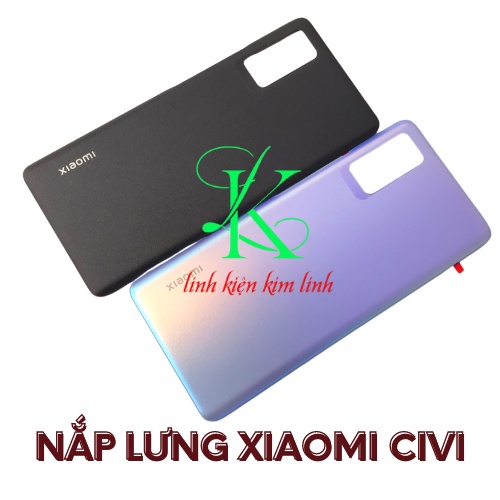 Nắp lưng dành cho xiaomi Civi xanh dương , đen