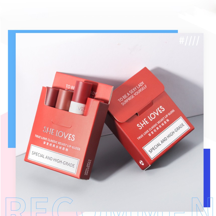 Set 4 thỏi son môi màu lì Sheloves True Love Clacssic Lip Gloss 10g