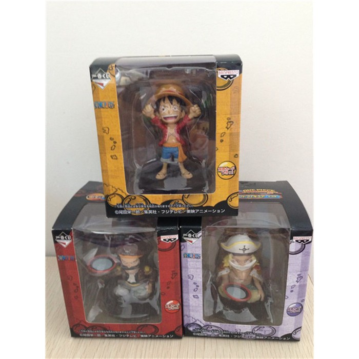 [ Có Sẵn ] Bộ 3 Chibi Nhân Vật  Luffy, Râu Trắng, Râu Đen - One Piece