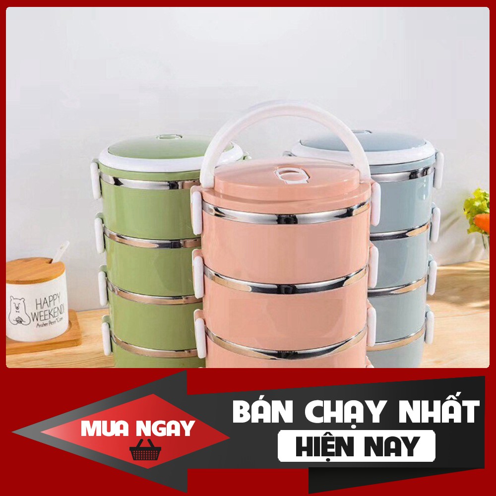 [FREESHIP] Hộp Cơm Giữ Nhiệt 4 Tầng Ruột Inox - Hàng chất lượng, cam kết giá tốt nhất miền nam