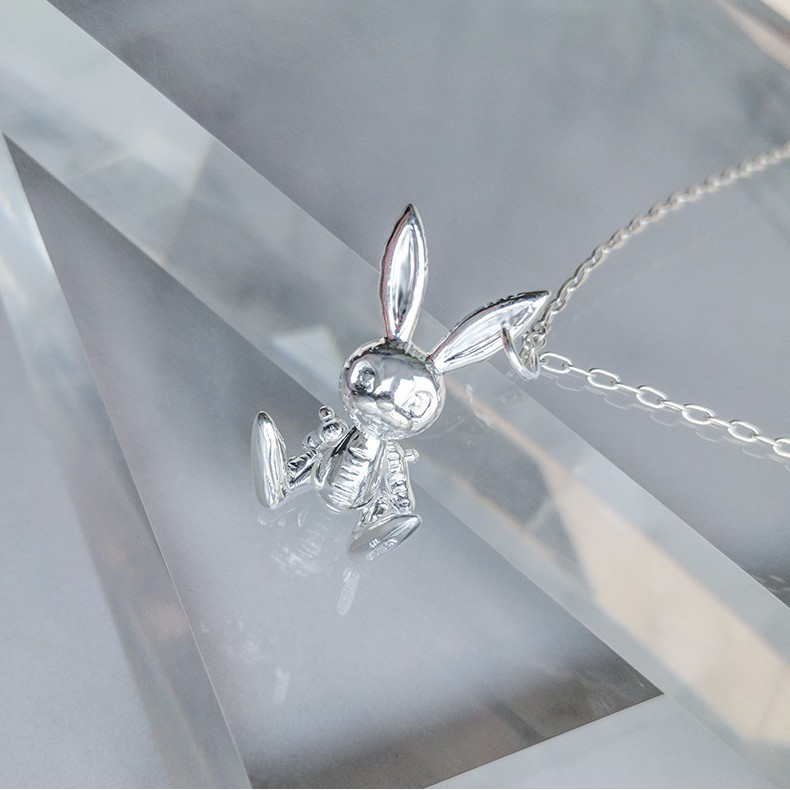 Dây chuyền bạc 925 Ambush inflated bunny charm necklace fw20